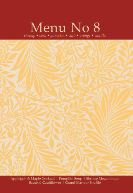 Brian Voll Menu No 8
