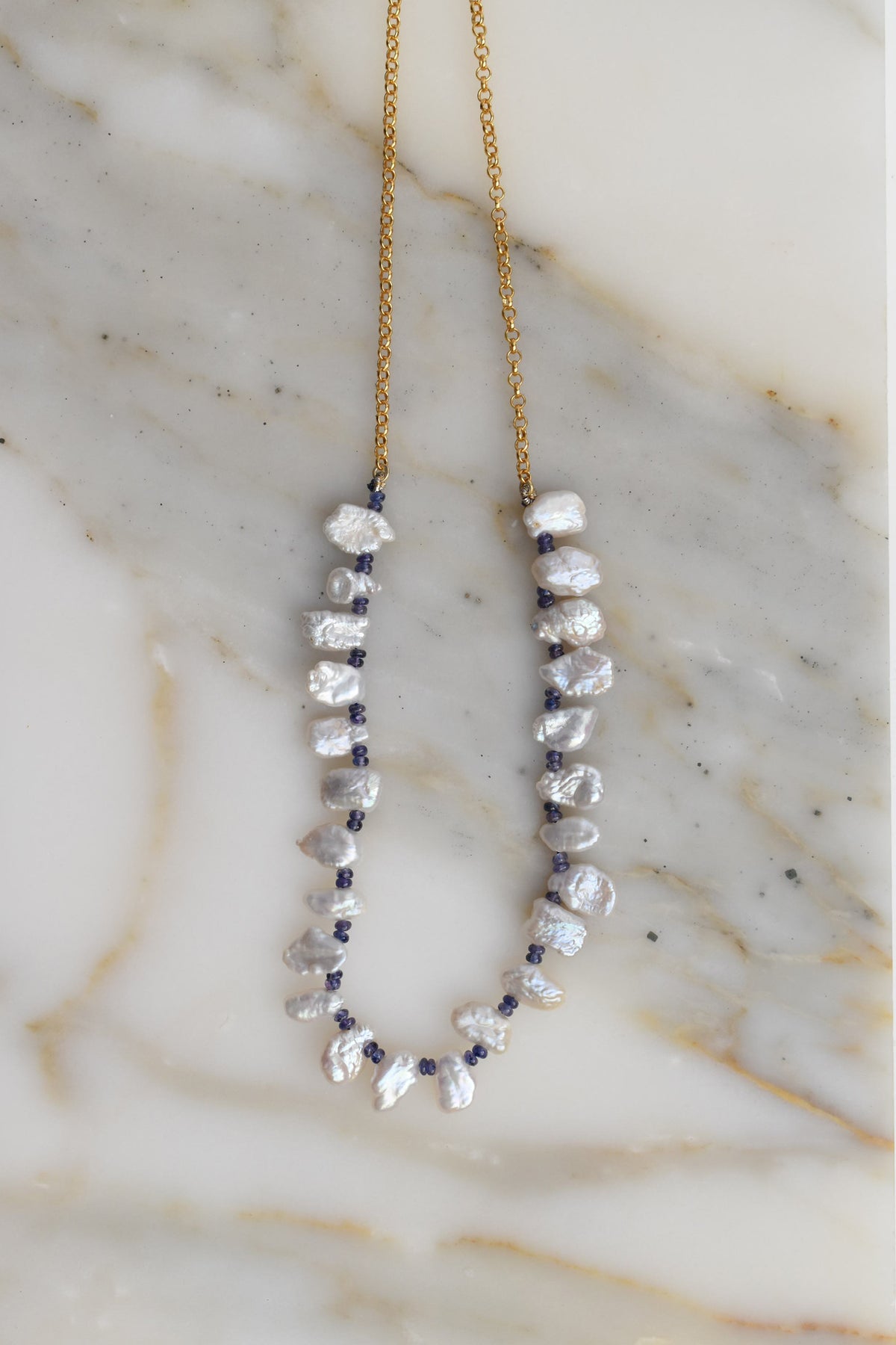 Indi Baroque Pearl Gold Necklace | designers collab.