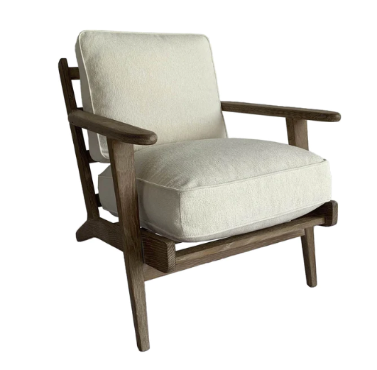 White & Oak Arm Chair