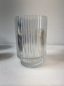  Ribbed Glass Cup