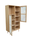 Cane Oval Bookcase