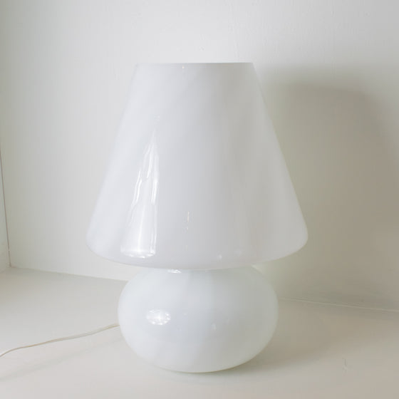 Vintage Murano White Lamp