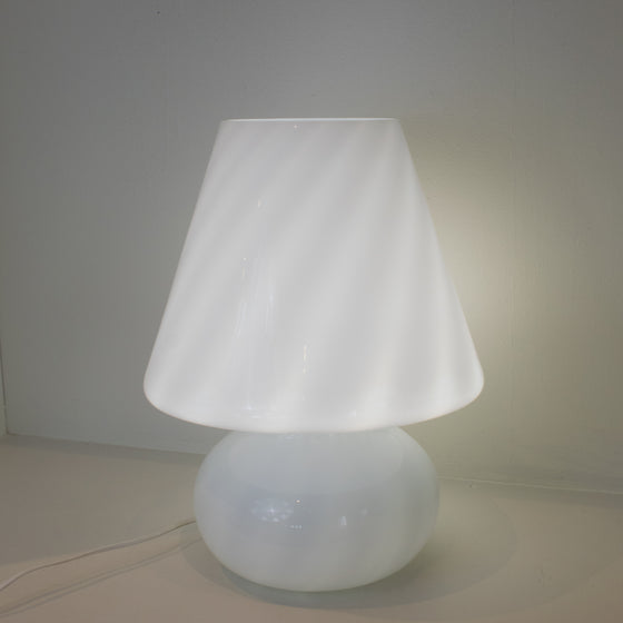 Vintage Murano White Lamp