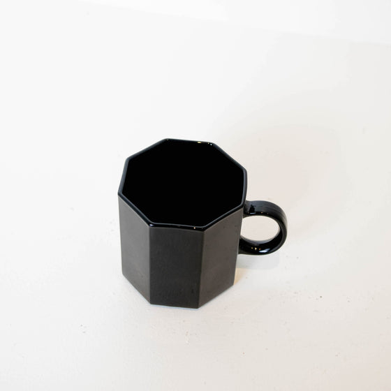 Mid Century Octagonal Black Dinnerware